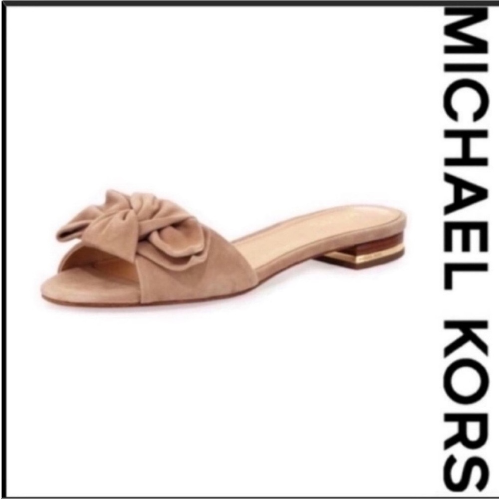 MICHAEL KORS Suede Willa Slides - Sand